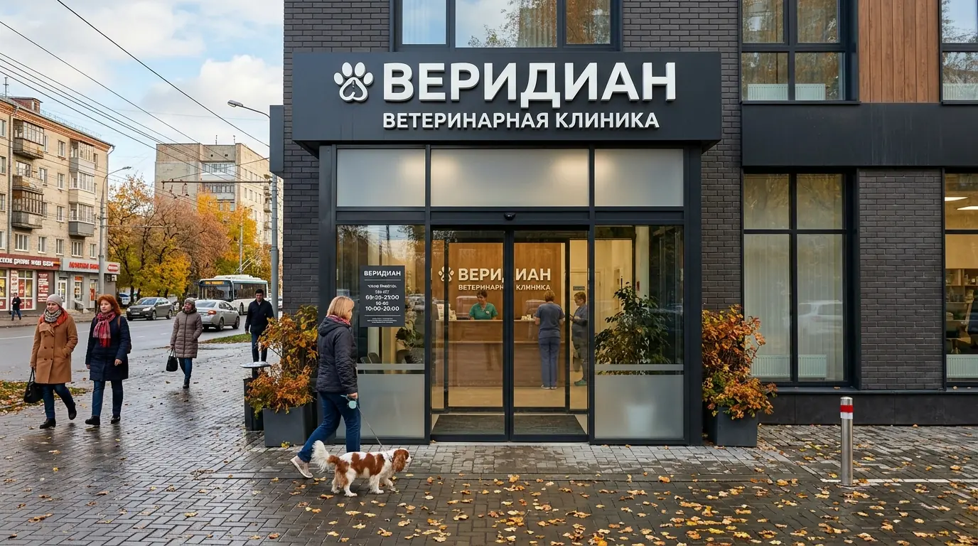 Автоматические двери в теплице из поликарбоната в ветклинике