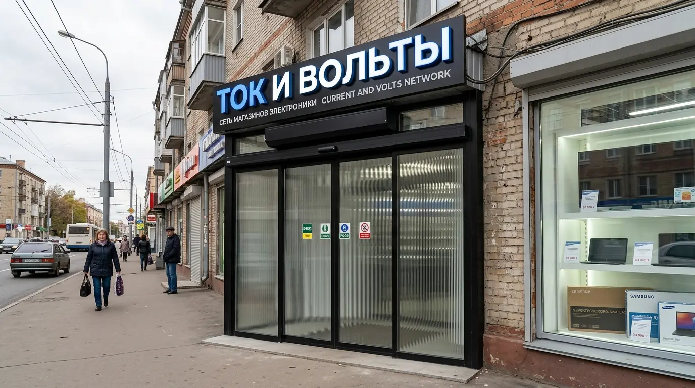 Стеклянные двери для магазина в магазине