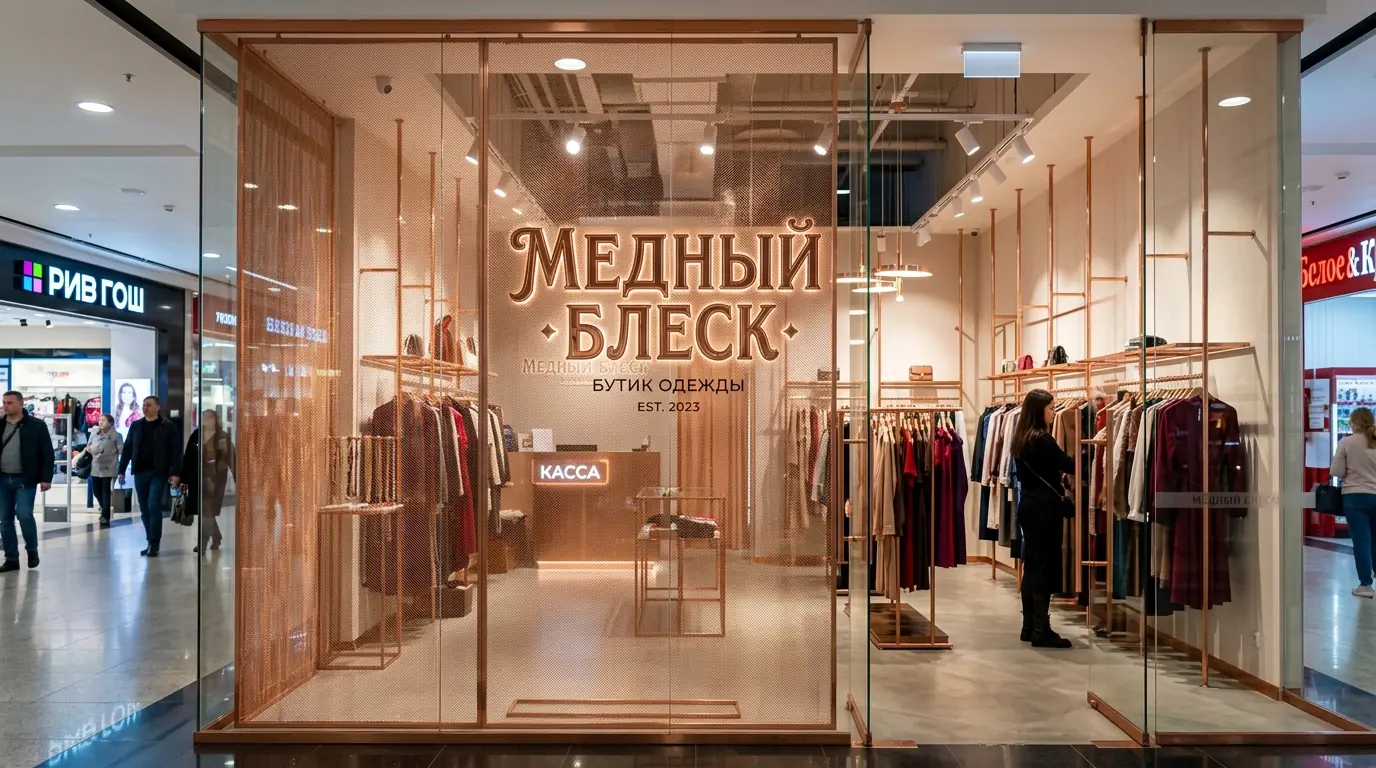 Перегородки для магазина из панелей в торговом центре