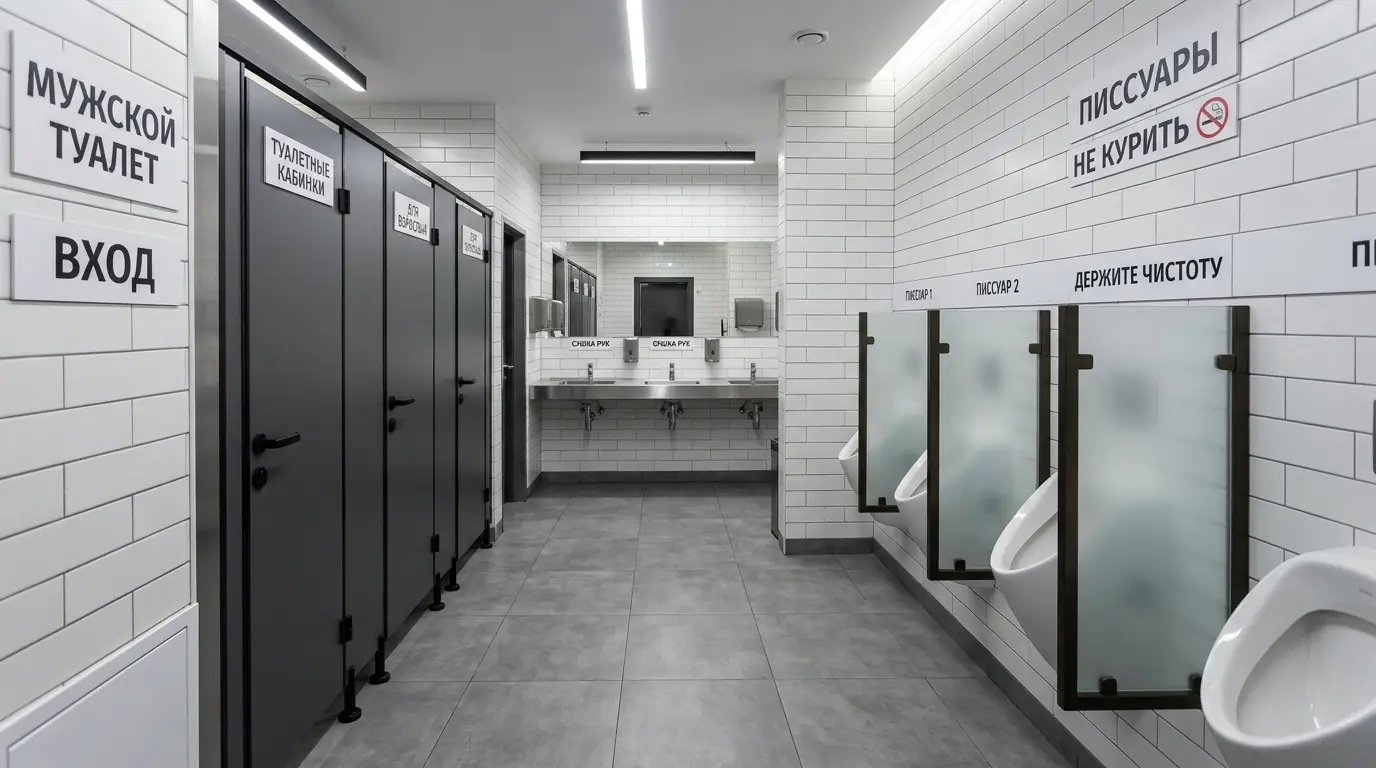 Сантехнические перегородки из стекла в санузле